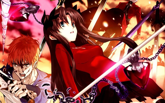 Rin Tohsaka and Shirou Emiya from Fate/stay night