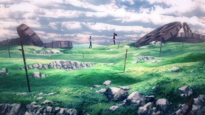 Rin Tohsaka in a Ruined Landscape