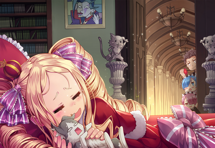 Beatrice and Puck from Re:Zero