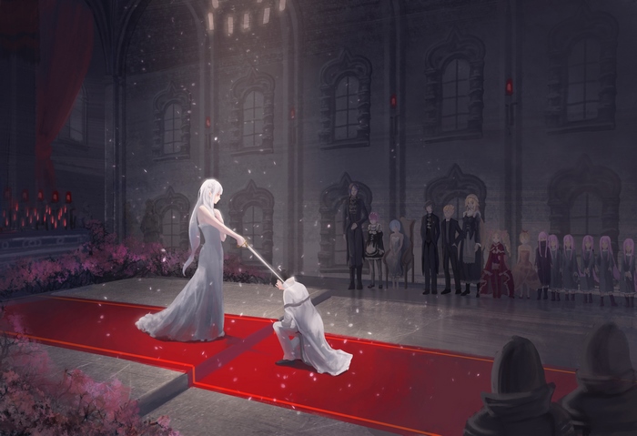 Emilia and Subaru from Re:Zero