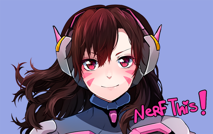 D.Va from Overwatch with "Nerf This!"