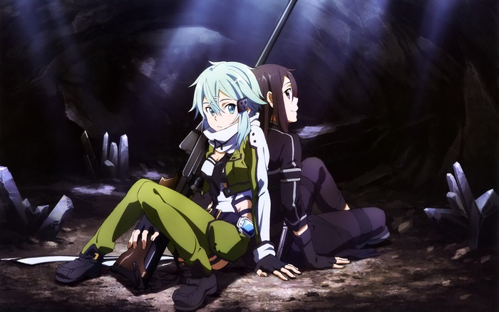 Sinon and Kirito from Sword Art Online