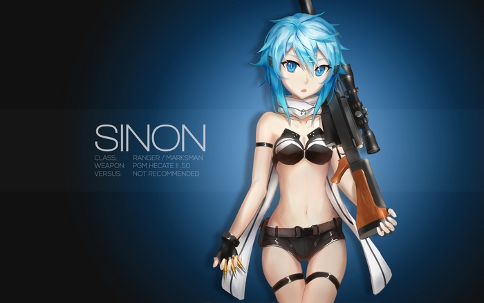 Sinon from Sword Art Online with PGM Hecate II 50
