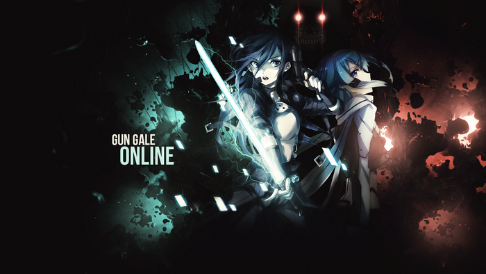 Sinon and Kirito from Sword Art Online Gun Gale Online
