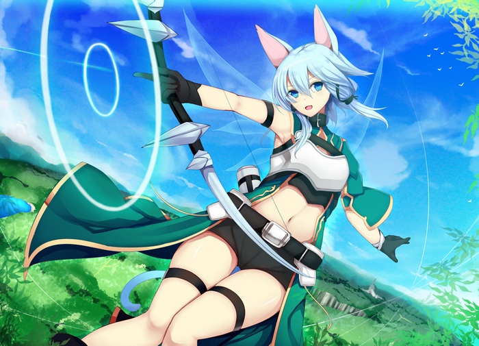 Sinon from Sword Art Online with bow