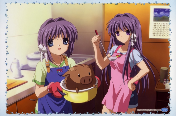 Kyou Fujibayashi and Ryou Fujibayashi from Clannad