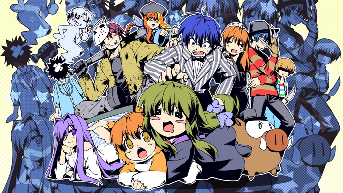 Kyou Fujibayashi and friends in horror costumes