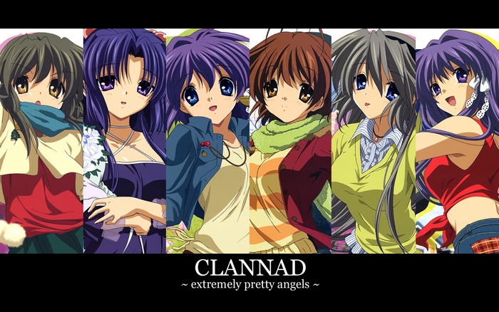 Clannad anime girls collage