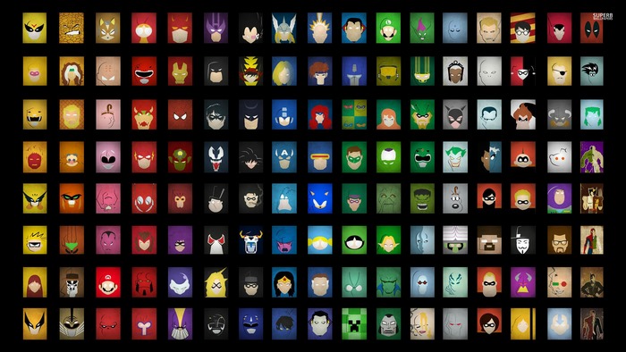 Collection of Superhero and Character Icons