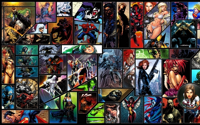 Collage of Comic Book Characters