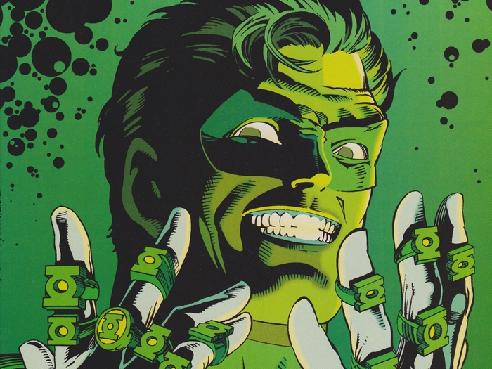 Green Lantern with multiple rings