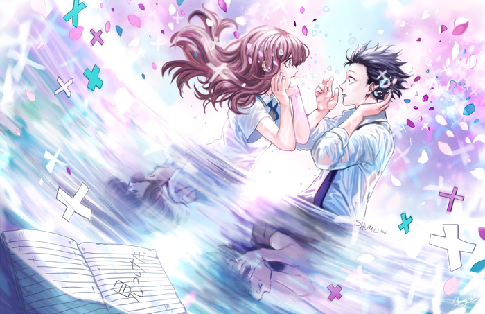 Shouko Nishimiya and Shoya Ishida from Koe no Katachi
