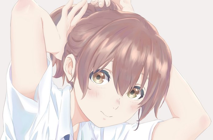 Shouko Nishimiya Tying Her Hair Softly