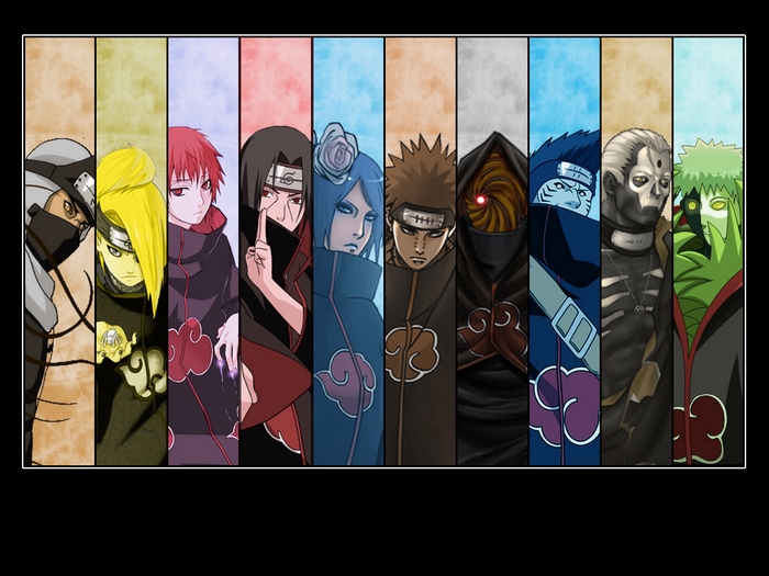 Akatsuki members from Naruto