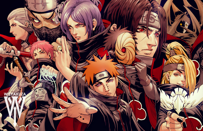 Akatsuki members from Naruto