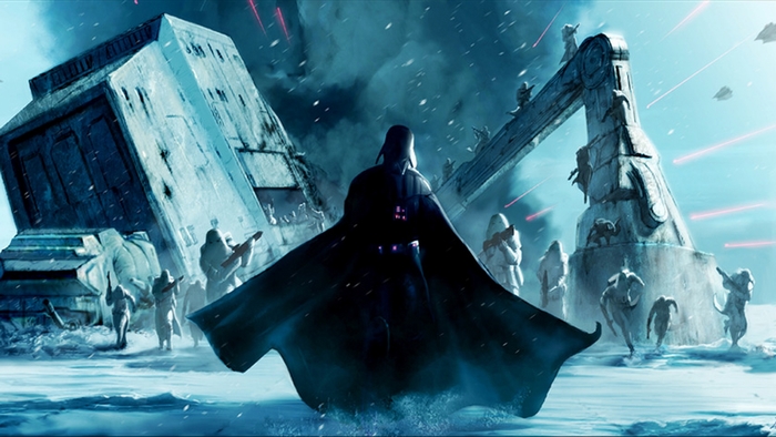 Darth Vader and Stormtroopers on Hoth