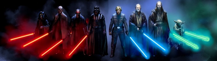 Star Wars Characters with Lightsabers