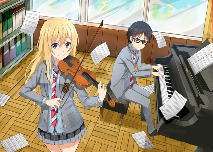 Kaori Miyazono and Kousei Arima from Your Lie in April