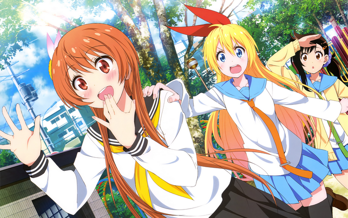 Chitoge Kirisaki and friends from Nisekoi