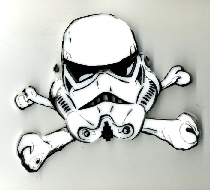 Stormtrooper skull and crossbones emblem