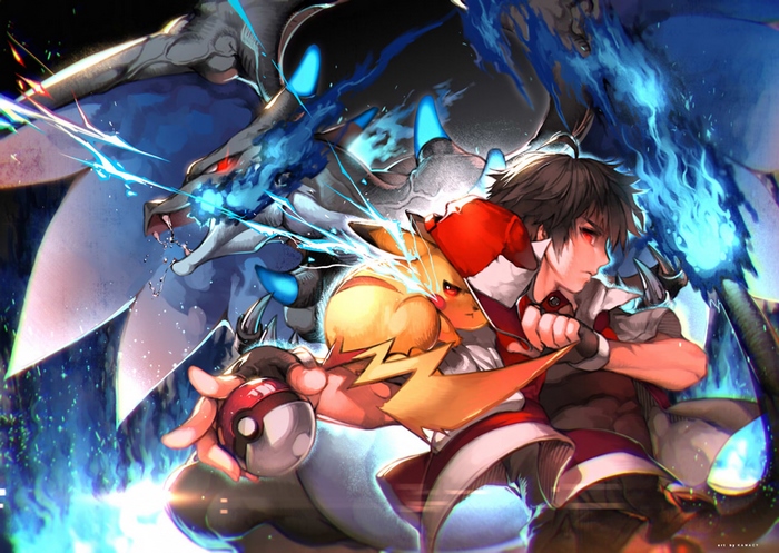 Ash Ketchum and Charizard from Pokemon