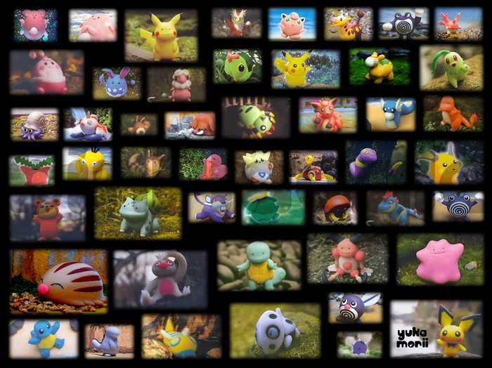 Collection of Pokemon figurines