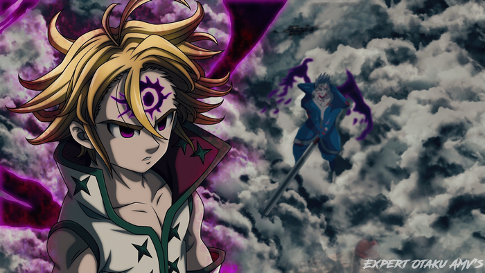 Meliodas from The Seven Deadly Sins and another character