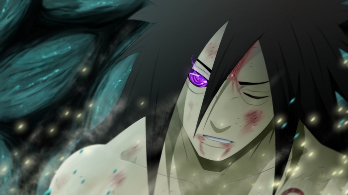 Injured Madara Uchiha with Rinnegan Eye
