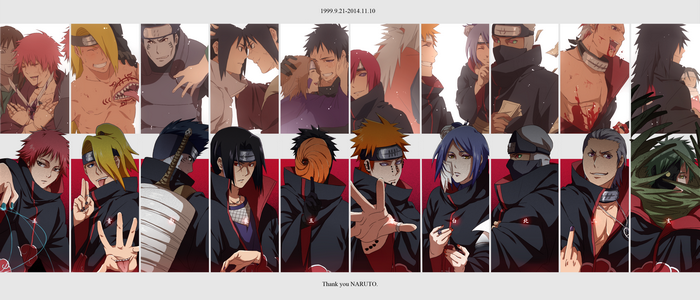 Akatsuki members from Naruto