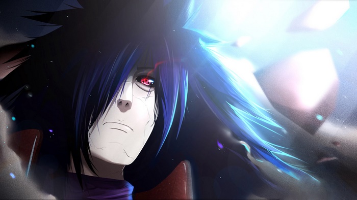 Madara Uchiha with Glowing Sharingan Eye