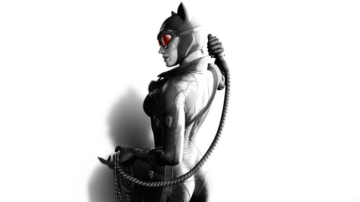 Catwoman from Batman holding a whip
