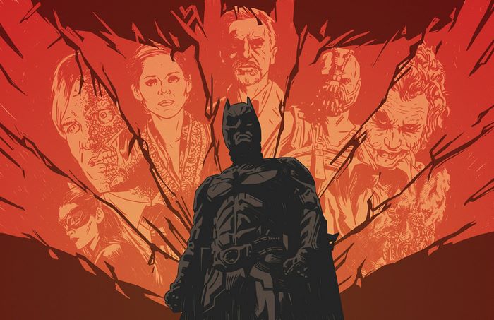 Batman and Villains from The Dark Knight Trilogy