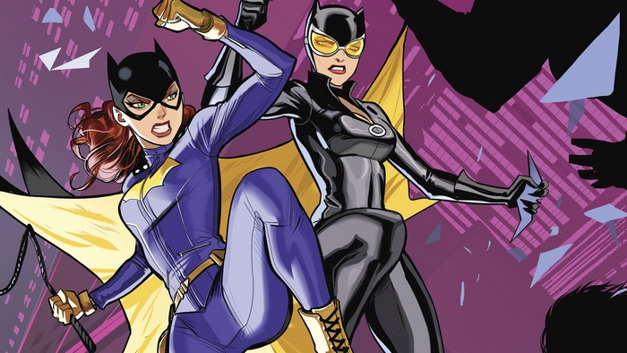 Batgirl and Catwoman in Gotham City