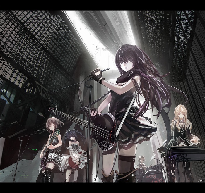 Anime band performing on stage