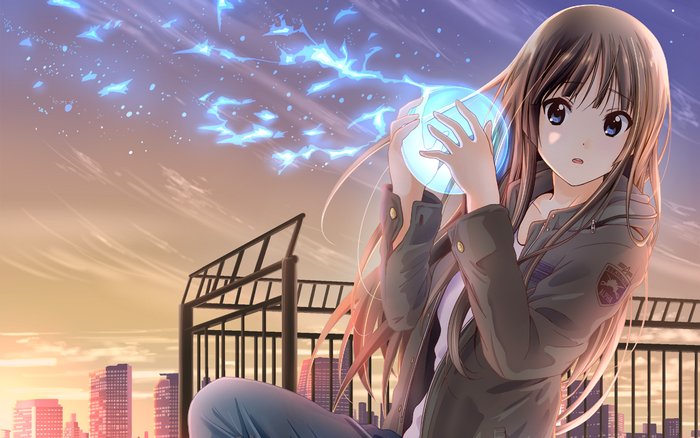 Mio Akiyama with magical energy