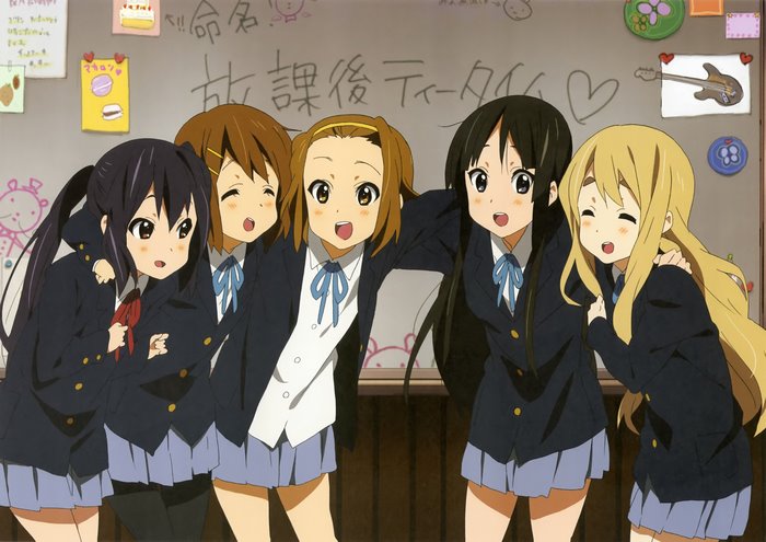 Mio Akiyama and friends from K-On!