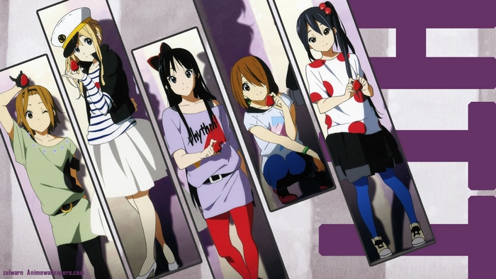 K-On! characters in individual frames