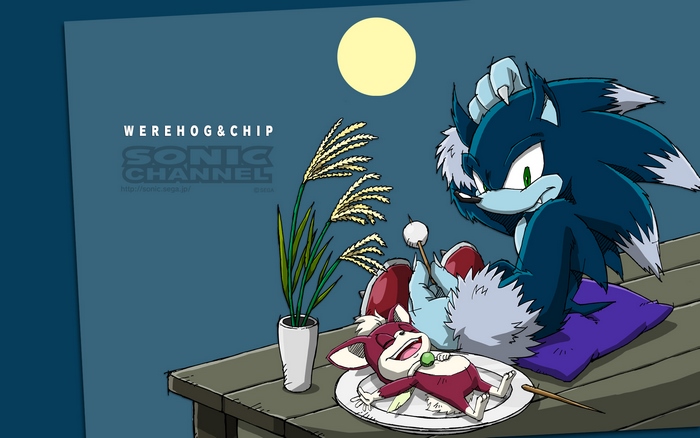 Werehog and Chip from Sonic the Hedgehog