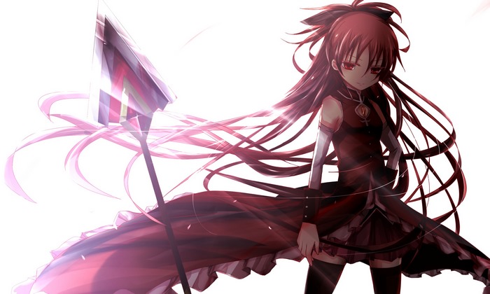 Kyōko Sakura with a spear