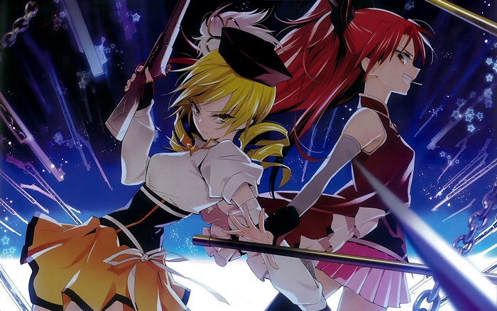 Kyoko Sakura and Mami Tomoe from Puella Magi Madoka Magica