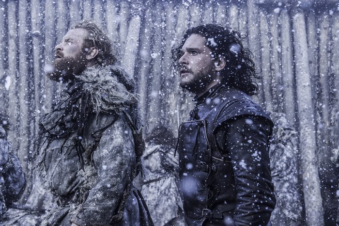 Jon Snow and Tormund Giantsbane in Game of Thrones