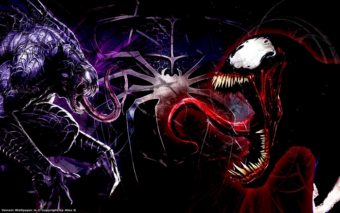 Venom and Carnage from Marvel Comics