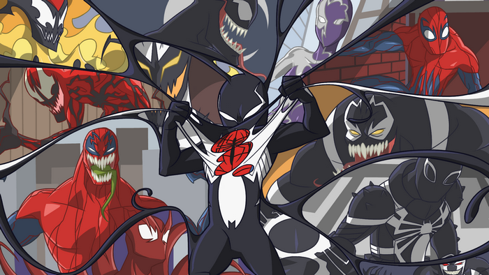 Spider-Man and Venom Symbiotes