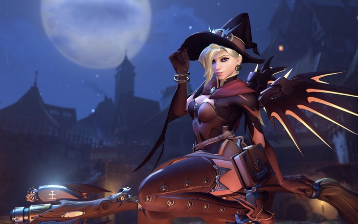 Mercy from Overwatch as a witch