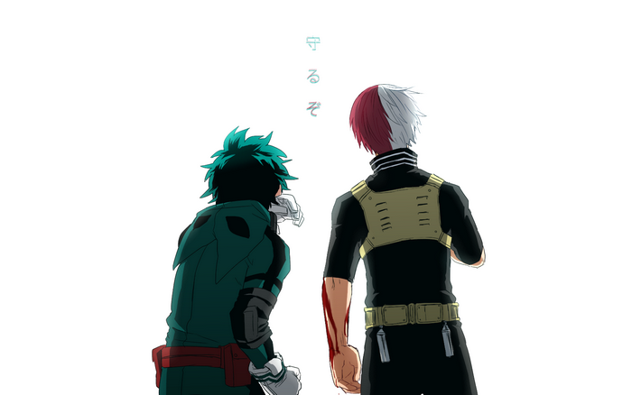 Izuku Midoriya and Shouto Todoroki from My Hero Academia