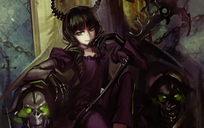 Dead Master sitting on a throne