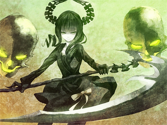 Dead Master from Black Rock Shooter with skulls