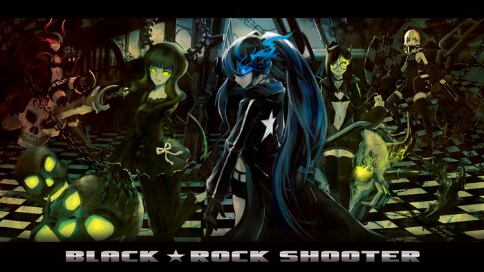 Black Rock Shooter characters with skulls and chains