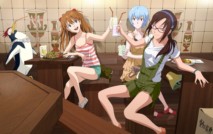 Asuka Langley Soryu, Rei Ayanami, and Mari Makinami Illustriousious from Neon Genesis Evangelion