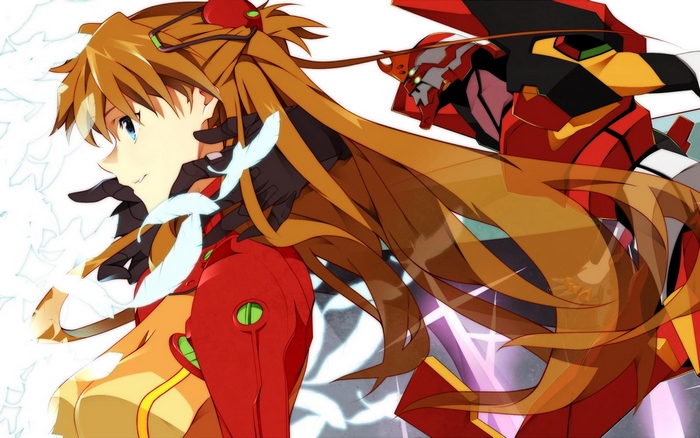 Asuka Langley Soryu and Evangelion Unit-02